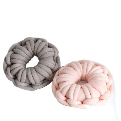 China Ring Shape Cushions Personality Pillow Comfortable Round Knot Cushion Seat Protector Flower Shape Donut Cushion Pillows for sale