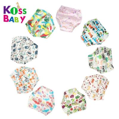 China Printed Waterproof Toilet Training Pants Nappy Underwear Cloth Nappy Diapers Gauze Cotton Training Pants for Baby and Toddlers for sale