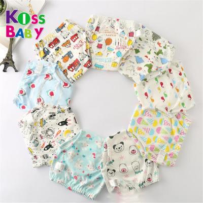 China Printed Waterproof Toilet Training Pants Nappy Underwear Cloth Nappy Diapers Gauze Cotton Training Pants For Baby for sale