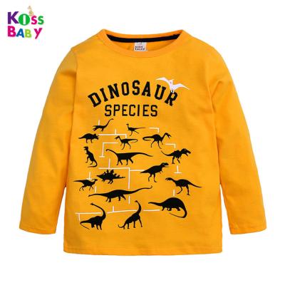 China New Breathable Kids Boys Girls Clothing Toddler Kids Long Sleeve T-shirts For Girls Boys Tops Baby Dinosaur T-shirt Sportswear for sale