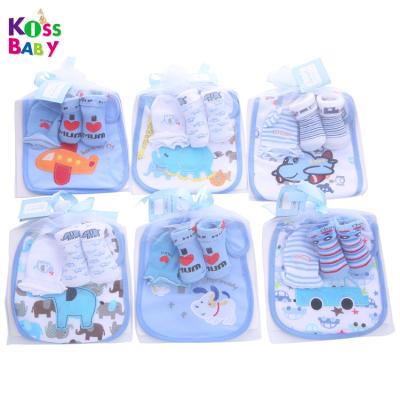 China wholesale newborn baby girl socks with matching mittens and bibs sets 0-12M baby for sale