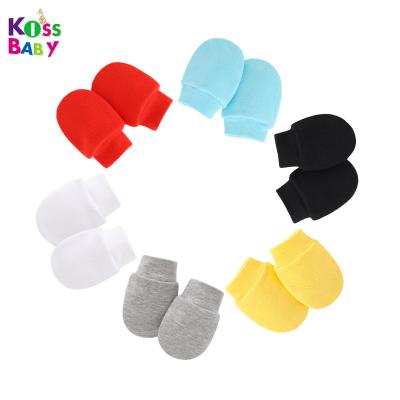 China 100% Newborn Baby Teether Mittens Gloves 0-12M Winter Baby Cotton Mittens Baby Hand Scratch Gloves Eco-Friendly Organic Mittens for sale