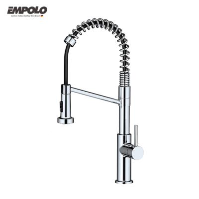 Κίνα Modern Canada Style Chrome NSF UPC 61-9 Single Lever Pull Out Brass Griferia Monocomando Kitchen Mixer Cocina Faucet προς πώληση