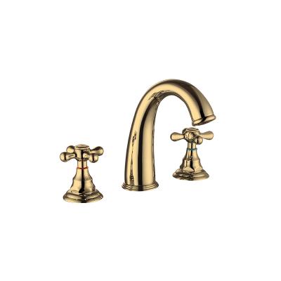 China Gold Polished Metered Faucets Bathroom Sink Basin Faucets Hot And Cold Adjustable Basin Faucet Mixer Water Faucet Health Brass Faucet zu verkaufen