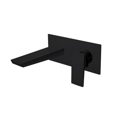 China Modern Black Water Brass UPC Basin Bathroom Sink Faucet Wall Mounted Faucet for sale