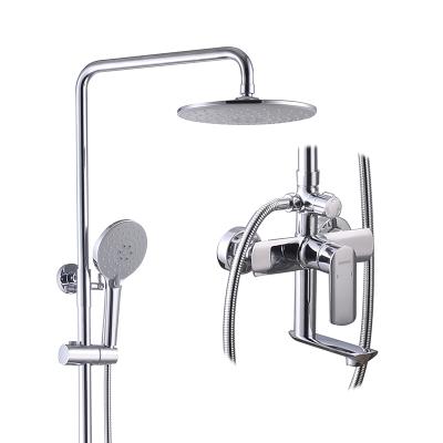 China With Concealed Mixer Wall Mounted Modern Sliding Bar Cupc UPC Rainfall Bathroom Shower Faucet Kit Set Column System for sale