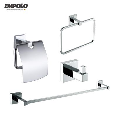 China Viable Commercial Hotel Project Modern Chrome Fittings Toilet Decoration Bathroom Accessories Sanitary Set for sale