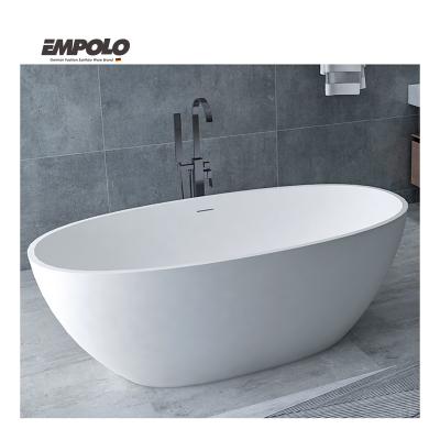 中国 Stone Seamless Joint Wholesale Artificial Resin Tub Solid Outdoor Bathroom Bathtub Freestanding Tubs 販売のため