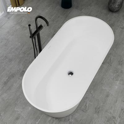 中国 Foshan Seamless Joint Bathtub Customize Matt White Solid Surface Bath Freestanding Bathroom Stone Bathtubs 販売のため