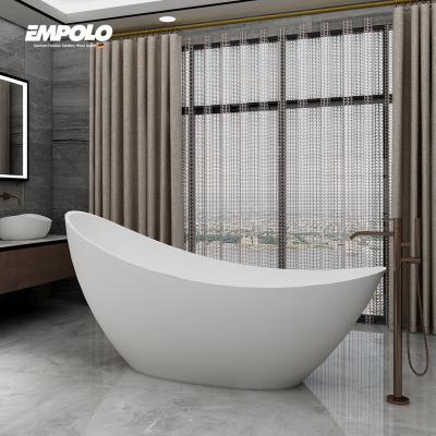 Cina Seamless Joint Custom Printed Indoor Artificial Stone Soaking Indoor High Quality Hotel Freestanding Bathtubs in vendita