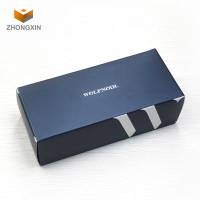 China Recyclable Foldable Black Customized Sunglasses Packaging Glass Box Eyewear Package With Logo for sale