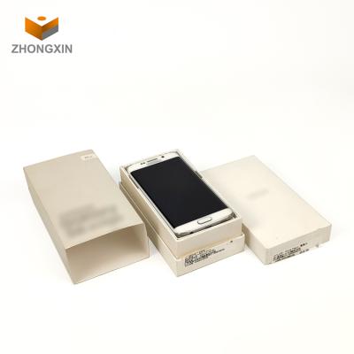 China Recyclable Custom Rectangle Cardboard Mobile Phone Case Packaging Gift White Consumer Electronics Package Box for sale