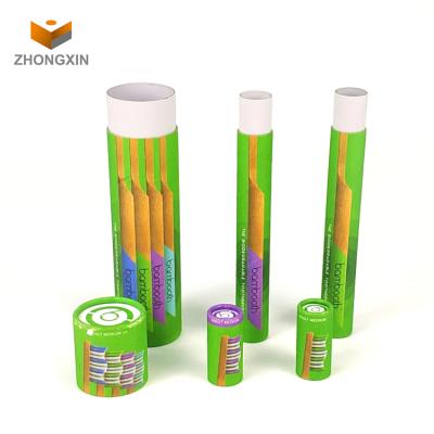 China Recycled Materials One-Stop Service Custom Paper Tube Customized Carborad Cylinder Box Brush Tube Packaging Box In Toothbrush for sale