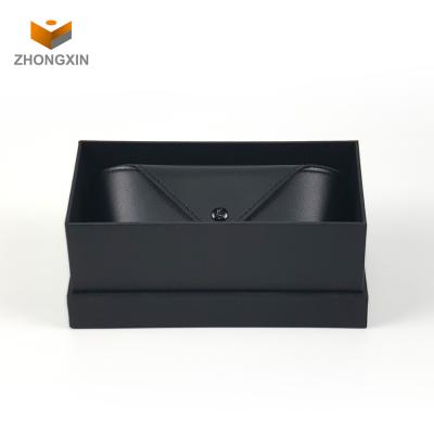 China Small Black Eyeglass Logo Cardboard Boxes Sunglasses Recyclable Custom Printed Packaging Boxes for sale