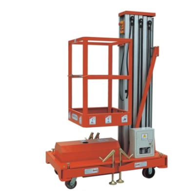 China Hotels Material Handling Equipment Aluminum Worktable Single Mast Scissor Lift Platform for sale