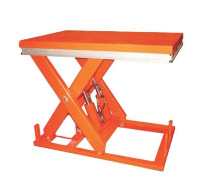 China Economical Cylinder Scissor Hotels Material Handling Equipment Manual Lift Table for sale