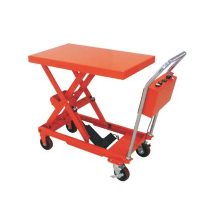 China Mini 100kg 200kg Hotel Lift Semi Electric Small Platform Scissor Lift Table With CE for sale