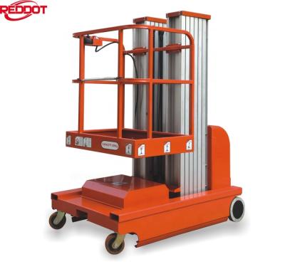 China Easy Operation Safety Convenience Reddot Aluminum Alloy Aerial Work Platform Electric Order Picker With Dual Traction Motor for sale