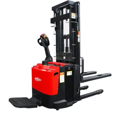 China Hot Sale 1.6ton 2ton Walkie Fully Electric Automatic Pallet Stacker Price For Hotels In Warehouse for sale