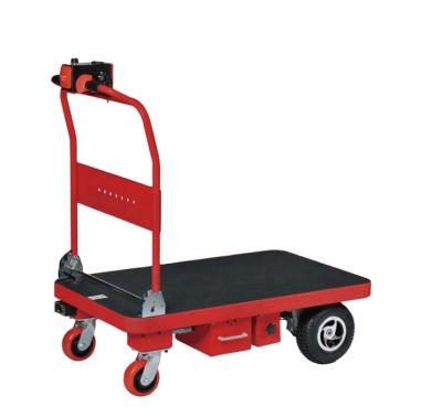 China Four Wheels Platform Cart 200kg Electric Trolley Easy-Transport Hand Truck For Warehouse for sale