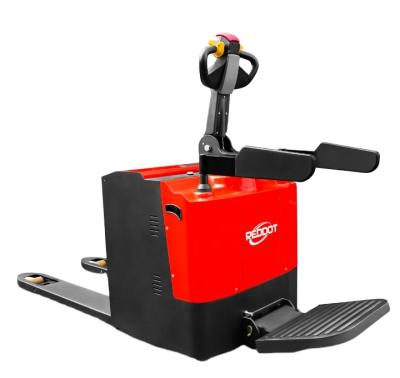 China Hotels REDDOT Rider Type Heavy Duty Battery Electric Pallet Truck With AC Traction Motor for sale