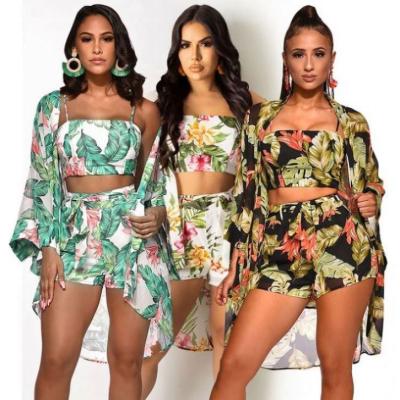 China Anti-pilling Ckfashion Latest Style Summer Beach Zweiteiliges Swimwear Set 3 Pieces Set Women Three Sets Women's Clothing for sale