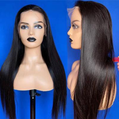 China Remy Hair Lace Front Wigs Virgin Hair Wigs Pre-Plucked 13X4 150% Density T Part Straight Brazilian Deep Sheer Lace Frontal Wigs for sale