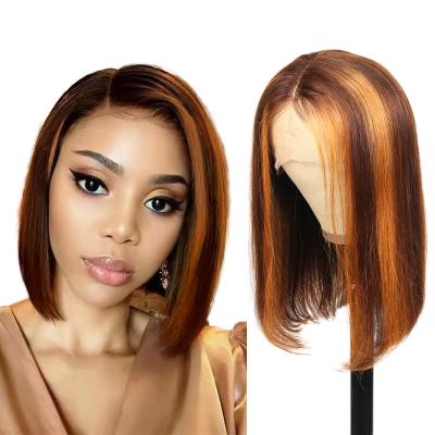 China Straight/Body/Straight Wave/Deep Curly/Curly Curly/Water/Highlight Honey Brown Color Straight Lead Hair Lace Front Wigs Pre Plucked Natural Wave,Indian Straight Wave Lead Wig 4x4 lace closure for sale