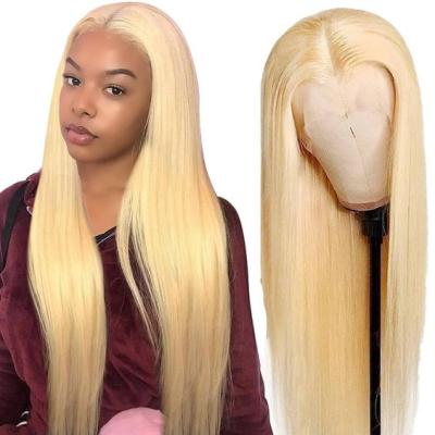 China Virgin Straight Raw Cuticle Aligned Brazilian Hair Lace Headband 613 HD Transparent Lace Front Wig With Baby Hair For Black Women for sale