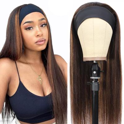 China Straight/Body/Straight Wave/Deep Curly/Curly Curly/Water/Silky Cuticle Piano Color Highlight Wave P4/27 Natural Hairband Wig Lined Brazilian Hair Wig For Black Woman for sale