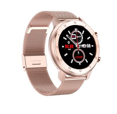 China Hot Touch Screen Design Luxury Ladies Wristband DT89 Rose Gold Smart Watch Heart Rate ECG Health Female Smart Watch for sale