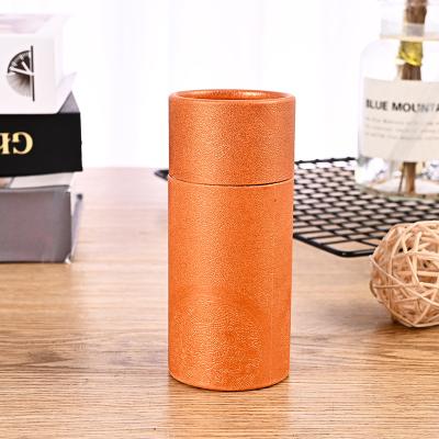 China Recyclable Hot Selling Monochrome Grain Paper Jar Cylinder Sealed Gift Wrapping Food Wrapping Paper Tea Jar Paper Tube for sale