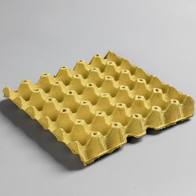 China Factory Direct Sales of Eggs 30 Pieces Pulp Egg Tray Yellow White Tray Pulp Egg Rack Degradable Dish Egg Tray for sale