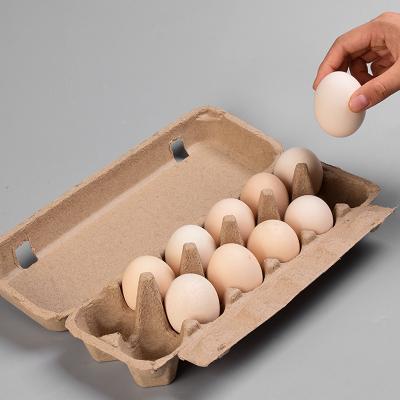 China Factory Direct Sales of Food 10 Pieces 12 Pieces Pulp Egg Box Eggs Pulp Tray Box Degradable Egg Box for sale