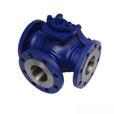 China General China factory seller free sample blue color three way ball valves for hydropower station for sale