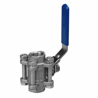 China General manufacturers china wcb motorized 3pc threaded ball valve for metallurgical engineering for sale