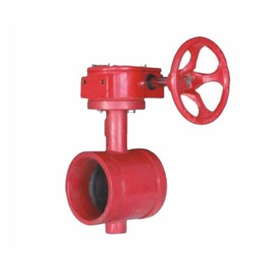 China Signal Cast Iron Body Handle Butterfly Valve General Turbine Grooved Flow Control for sale