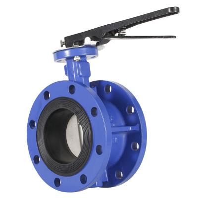 China general certified pn10 cast iron handle flange soft sealing butterfly valve for factory for sale