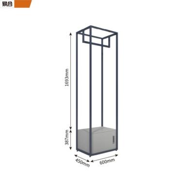 China Customized hot selling metallic powder coated high transition display cabinet for clothing store for sale