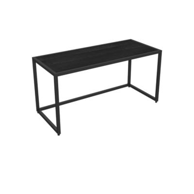 China Customized Hot New Products Black Powder Coated Metal Clothing Display Table Showcase For Store for sale