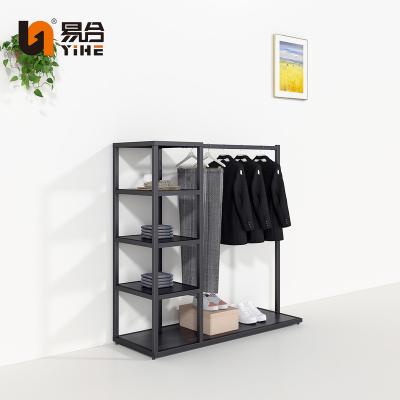 China Customized Freestanding Closet High End Clothing Garment Organizer Hanger Display Stand For Store for sale