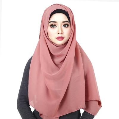 China Muslim Hijab Muslim Italian Chiffon Chiffon Scarf Muslim Hijab Chiffon Borong Turban Tudung Women Soft Headscarf for sale