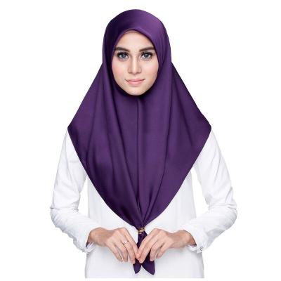 China High Quality Square Scarf 2021 Malaysian Women's Muslim Islamic Bubble Matte Satin Hijab Hijab for sale