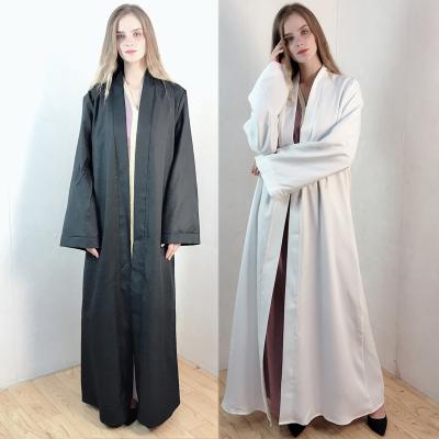 China Custom Wholesale Muslim Adult Woman Abaya Women's Muslim Jacket Skirt Long, Abaya Dubai Cardigan Long Dress Female Manufacturer for sale