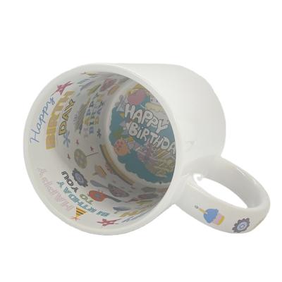 China Sustainable Sublimation Blanks Ceramic Mugs 11oz Happy Birthday Gift Mug for sale