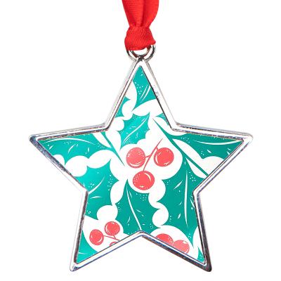 China CLASSIC Sublimation Blanks Ornaments Christmas Star With Custom Logo for sale