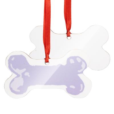 China Brief Sublimation Blanks Printable MDF Craft Christmas Dog Bone Ornaments for sale