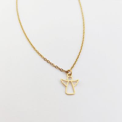 China TRENDY Angle Necklace Stainless Steel Inoxidable Pendant Making Material Angel Pendant Baby Jewelery Joyas De Oro 18 Klts de bijoux for sale