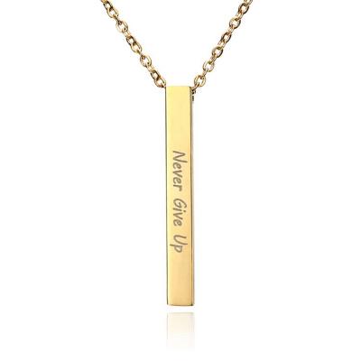 China FASHIONABLE Sublimation Blank Jewelry Necklace Bar Engraved Necklace Jewelry Blanks For Engraving Stainless Steel Fine Jewelry Joyas for sale