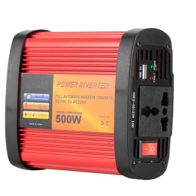 China 2*25A Off Grid Vehicle Battery Inverters DC 12V 24V Portable AC 220V Car Power Inverter 500W for sale